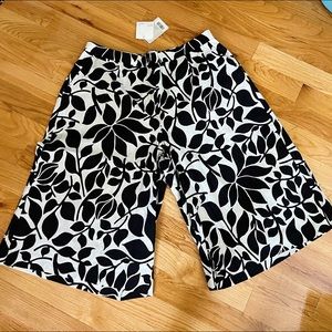 Mad Mara - Marina Rinaldi Black and White Floral Shorts - Size US22